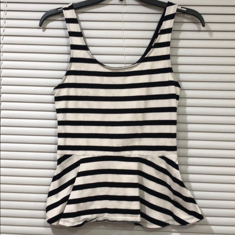 Striped peplum top